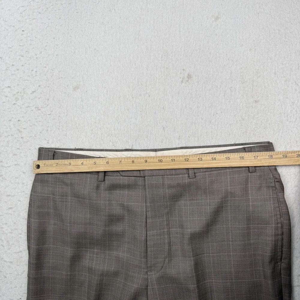 Brooks Brothers 346 Suit Mens 42R Brown Plaid Wool 2 Piece Two Button Madison